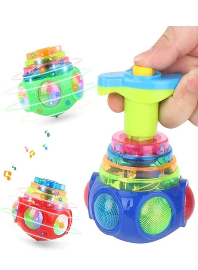 Blinkids Toys Spining Lattoo for Kids - Musical Light-Up Spinning Top Toy with Sound - Colourful Lights Spinner Lattu for Boys & Girls Age 3+ - Fun Rotating Toy, Birthday Gift for Kids - Image 1